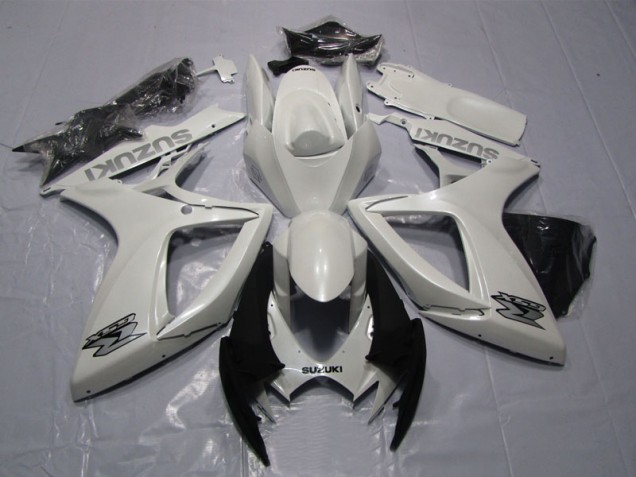Bianco ABS Moto Plastica & Carene GSXR 600 K6 06-07
