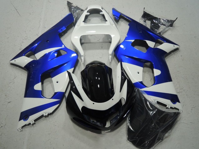 Bianco Blu Carene Moto GSXR 600 K1 K2 K3 01-03 Bianco Blu Carene Moto GSXR 600 K1 K2 K3 01-03