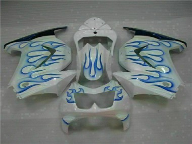 Bianco Blu Fiamma Carene Moto EX250 08-12