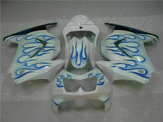 Bianco Blu Fiamma Carene Moto EX250 08-12 Bianco Blu Fiamma Carene Moto EX250 08-12