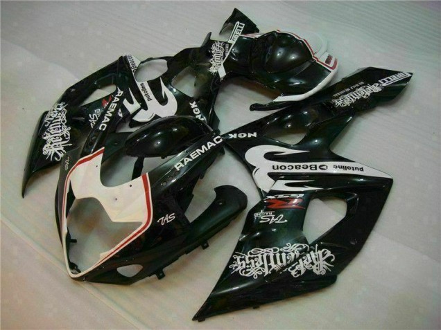 Bianco Nero Kit Carene Moto GSXR 1000 K5 05-06 Bianco Nero Kit Carene Moto GSXR 1000 K5 05-06