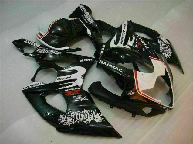 Bianco Nero Kit Carene Moto GSXR 1000 K5 05-06 Bianco Nero Kit Carene Moto GSXR 1000 K5 05-06
