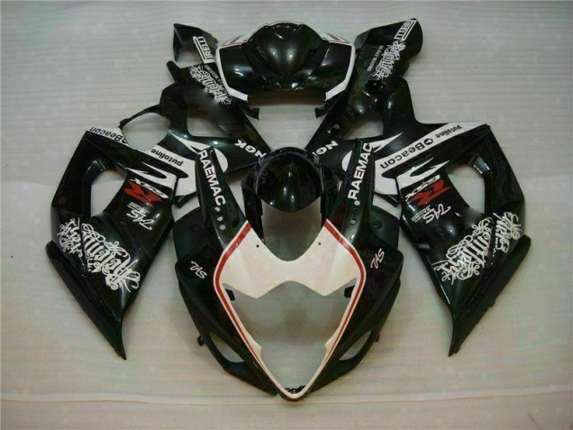 Bianco Nero Kit Carene Moto GSXR 1000 K5 05-06 Bianco Nero Kit Carene Moto GSXR 1000 K5 05-06