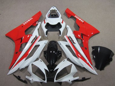 Bianco Nero Rosso Carene Moto R6 06-07