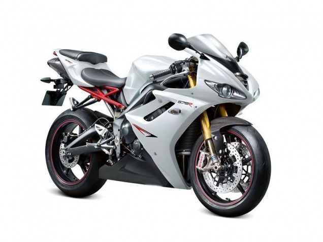 Bianco Perla Nero Carene Moto Daytona 675 Triple 09-12