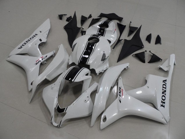 Bianco Perla con Nero Banda Carene Moto CBR 600 RR 07-08 Bianco Perla con Nero Banda Carene Moto CBR 600 RR 07-08