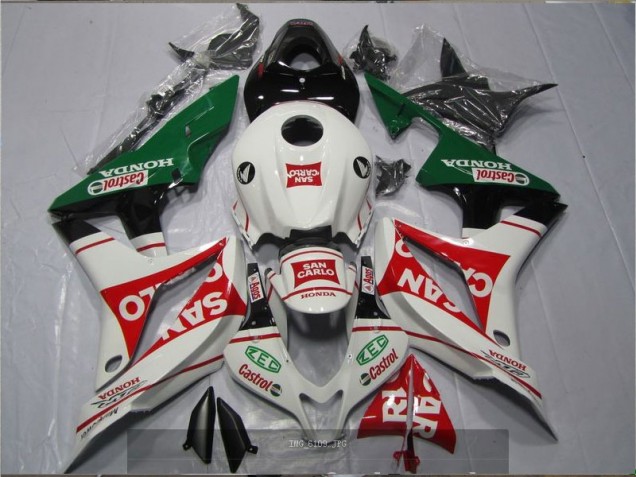 Bianco Rosso Verde San Carlo Castrol Carene Moto CBR 600 RR 07-08 Bianco Rosso Verde San Carlo Castrol Carene Moto CBR 600 RR 07-08