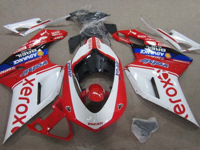 Bianco Rosso Xerox Carene Moto Ducati 1098 07-14