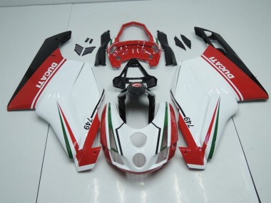 Bianco Rosso con Coda Open Carene Moto Ducati 749 999 03-04