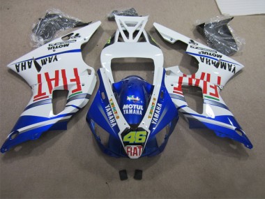 Blu Bianco Motul Fiat 46 Carene Moto R1 98-99