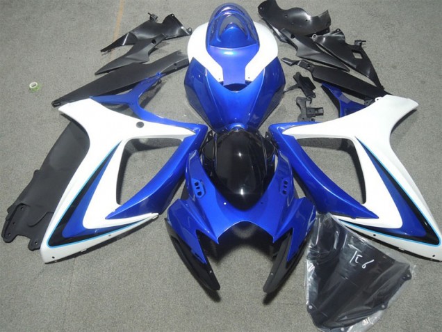 Blu Bianco Nero Carene Moto GSXR 600 K6 06-07 Blu Bianco Nero Carene Moto GSXR 600 K6 06-07