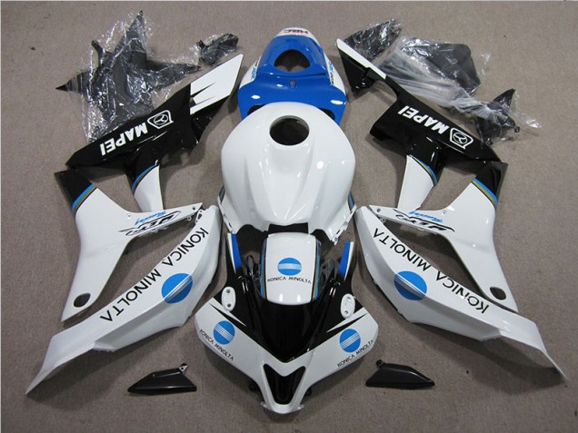 Blu Bianco Nero Konica Minolta MAPEI Carene Moto CBR 600 RR 07-08 Blu Bianco Nero Konica Minolta MAPEI Carene Moto CBR 600 RR 07-08