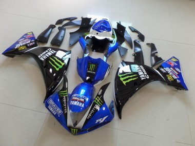Blu Nero Monster Kit Carenatura Motocicletta Completo ABS R1 12-14