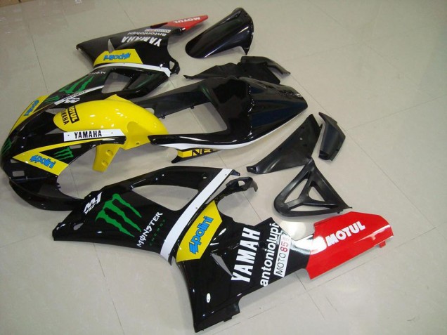 Giallo Monster Kit Completo Carenatura Moto ABS R1 00-01 Giallo Monster Kit Completo Carenatura Moto ABS R1 00-01