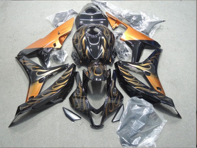 Nero Arancia Fiamma Carene Moto CBR 600 RR 07-08 Nero Arancia Fiamma Carene Moto CBR 600 RR 07-08