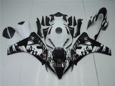 Nero Bianco Kit Completo Carenatura Moto ABS CBR 1000 RR 08-11