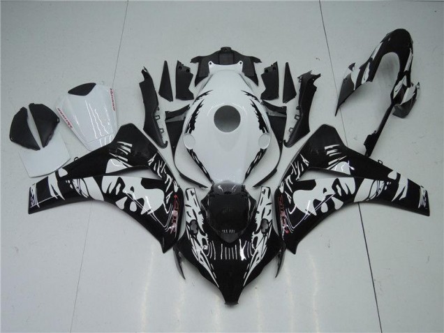 Nero Bianco Kit Completo Carenatura Moto ABS CBR 1000 RR 08-11