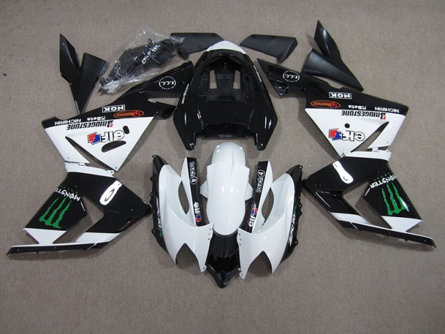 Nero Bianco Monster Carene Moto ZX10R 03-05 Nero Bianco Monster Carene Moto ZX10R 03-05