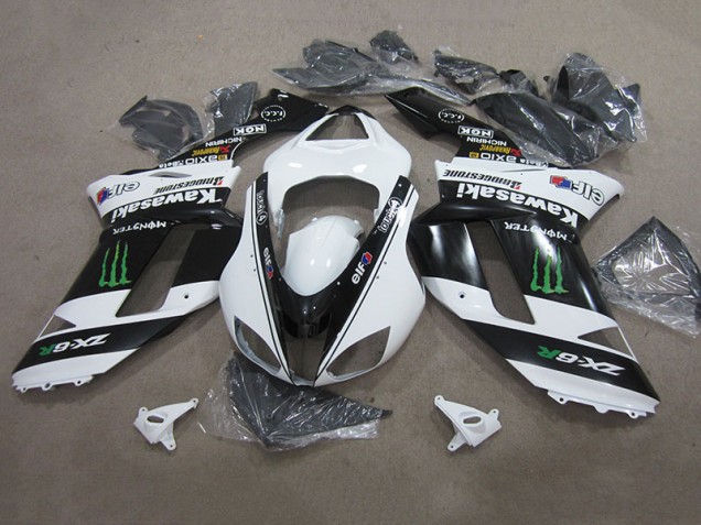 Nero Bianco Monster Carene Moto ZX6R 07-08