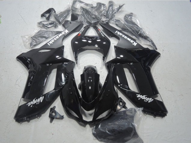 Nero Bianco Ninja Carene Moto ZX6R 07-08 Nero Bianco Ninja Carene Moto ZX6R 07-08