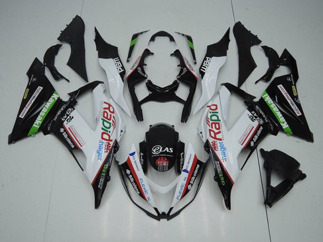 Nero Bianco Rapid Hager Carene Moto ZX6R 13-18