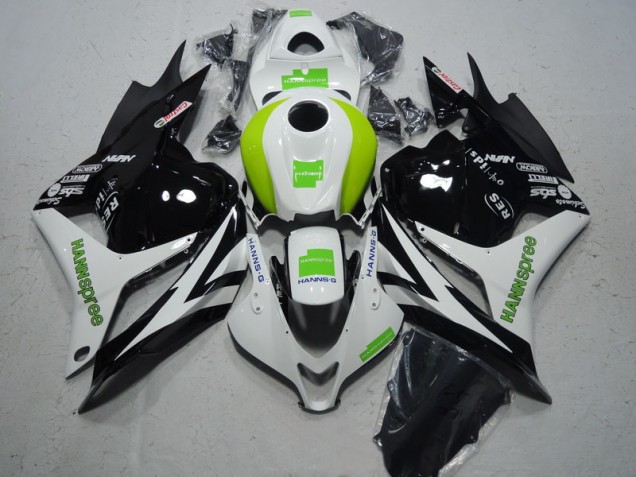 Nero Bianco Verde Hannspree Kit Completo Carenatura Moto ABS CBR 600 RR 09-12