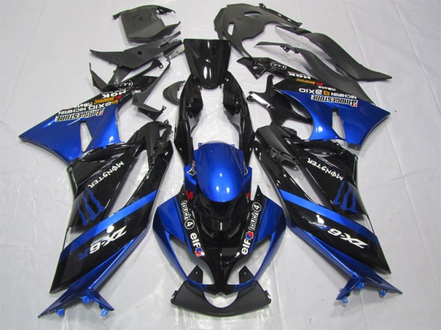 Nero Blu Monster Carene Moto ZX6R 09-12 Nero Blu Monster Carene Moto ZX6R 09-12