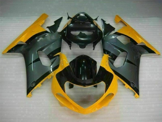 Nero Giallo Carene Moto GSXR 600 / 750 K1 K2 K3 01-03 Nero Giallo Carene Moto GSXR 600 / 750 K1 K2 K3 01-03