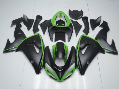 Nero Opaco con Verde Line Carene Moto ZX10R 06-07