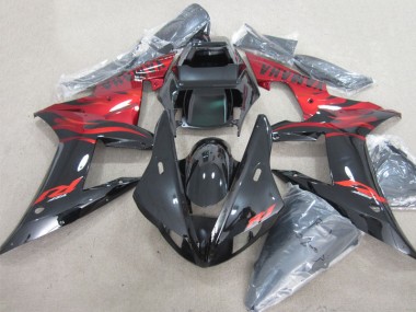 Nero Rosso Decal Carene Moto R1 02-03