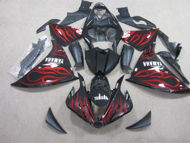 Nero Rosso Fiamma Bianco Decal Carene Moto R1 09-11