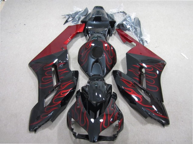 Nero Rosso Fiamma Kits Carenatura Motocicletta Completo ABS CBR 1000 RR 04-05
