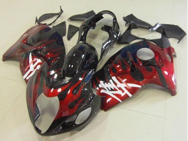 Nero Rosso Fiamma Kits Carene Moto GSXR 1300 Hayabusa 96-07