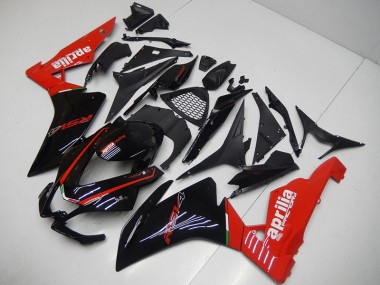 Nero Rosso Kit Completo Carenatura Moto ABS RSV4 09-15