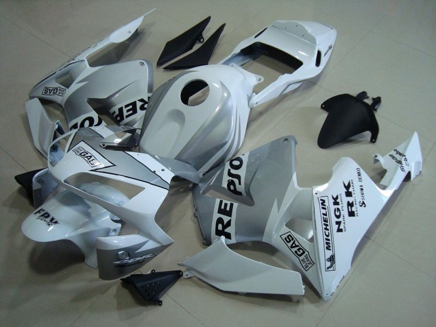 Repsol Bianco Argento Carene Moto CBR 600 RR 03-04