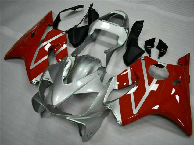 Rosso Argento Kit Carene Moto Completa CBR 600 F4i 01-03
