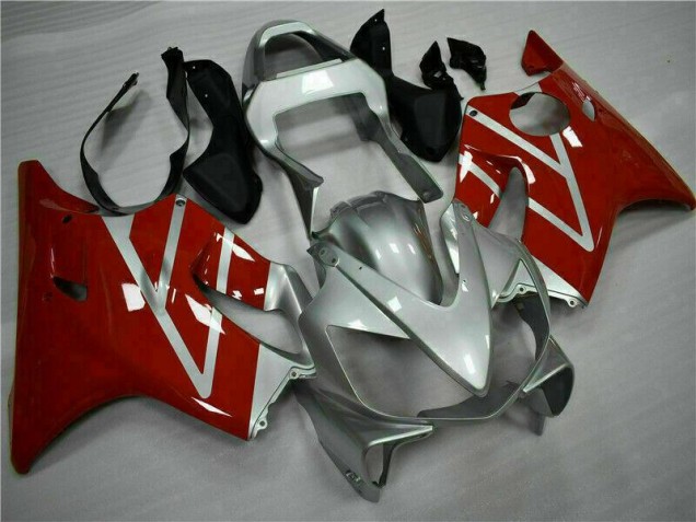 Rosso Argento Kit Carene Moto Completa CBR 600 F4i 01-03
