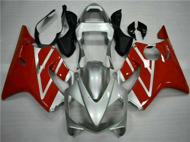 Rosso Argento Kit Carene Moto Completa CBR 600 F4i 01-03