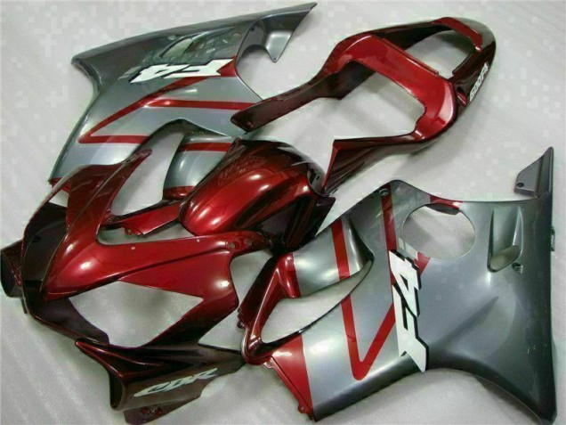 Rosso Argento Kit Completo Carenatura Moto ABS CBR 600 F4i 01-03