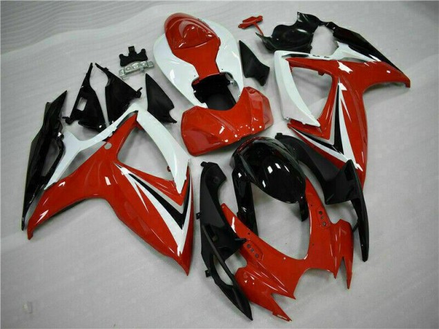 Rosso Bianco ABS Moto Plastica & Moto Carena GSXR 600 / 750 K6 06-07 Rosso Bianco ABS Moto Plastica & Moto Carena GSXR 600 / 750 K6 06-07