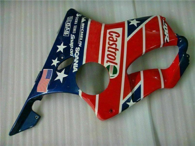 Rosso Bianco Blu Castrol Cycle World Carene Moto CBR 600 F4i 01-03
