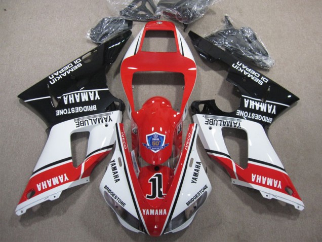 Rosso Bianco Nero 50 Carene Moto R1 98-99 Rosso Bianco Nero 50 Carene Moto R1 98-99