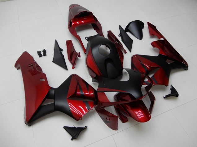 Rosso Nero ABS Kits Carena Moto CBR 600 RR 03-04
