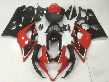 Rosso Nero ABS Moto Plastica & Carene GSXR 1000 K5 05-06