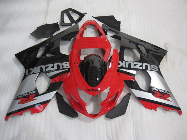 Rosso Nero Argento Carene Moto GSXR 600 K4 04-05