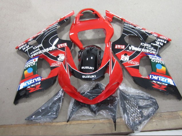 Rosso Nero Denso Carene Moto GSXR 1000 K1 00-02 Rosso Nero Denso Carene Moto GSXR 1000 K1 00-02