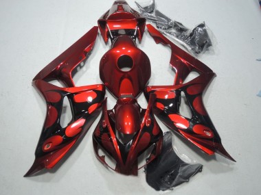 Rosso Nero Kit Carenatura Motocicletta Completo ABS CBR 1000 RR 06-07
