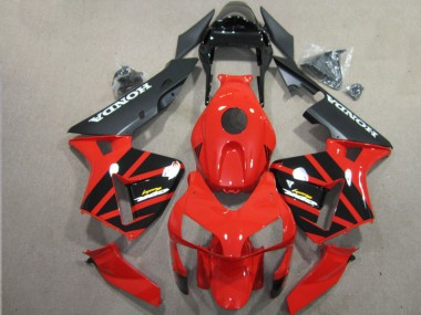 Rosso Nero Kit Carenatura Motocicletta Completo ABS CBR 600 RR 03-04