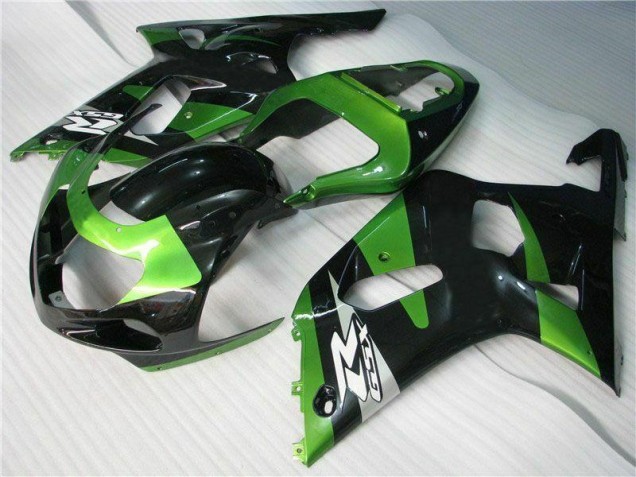 Verde Nero Carene Moto GSXR 600 / 750 K1 K2 K3 01-03 Verde Nero Carene Moto GSXR 600 / 750 K1 K2 K3 01-03